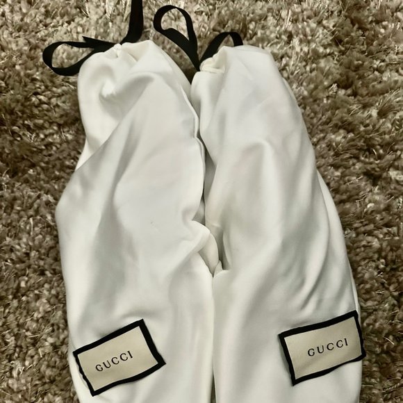 GUCCI - Black Leather, Red and Green trim, Dress Shoe, Size 10 US size - Picture 3 of 5